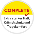 icon_Tragekomfort, starker Halt und Krümelschutz