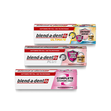 Blend-a-dent Haftcreme für Zahnprothesen Card