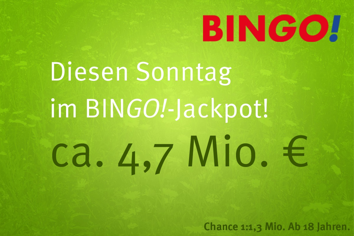 Diese Woche Im Jackpot: Ca. 4,7 Mio. €! | BINGO! - Die Umweltlotterie