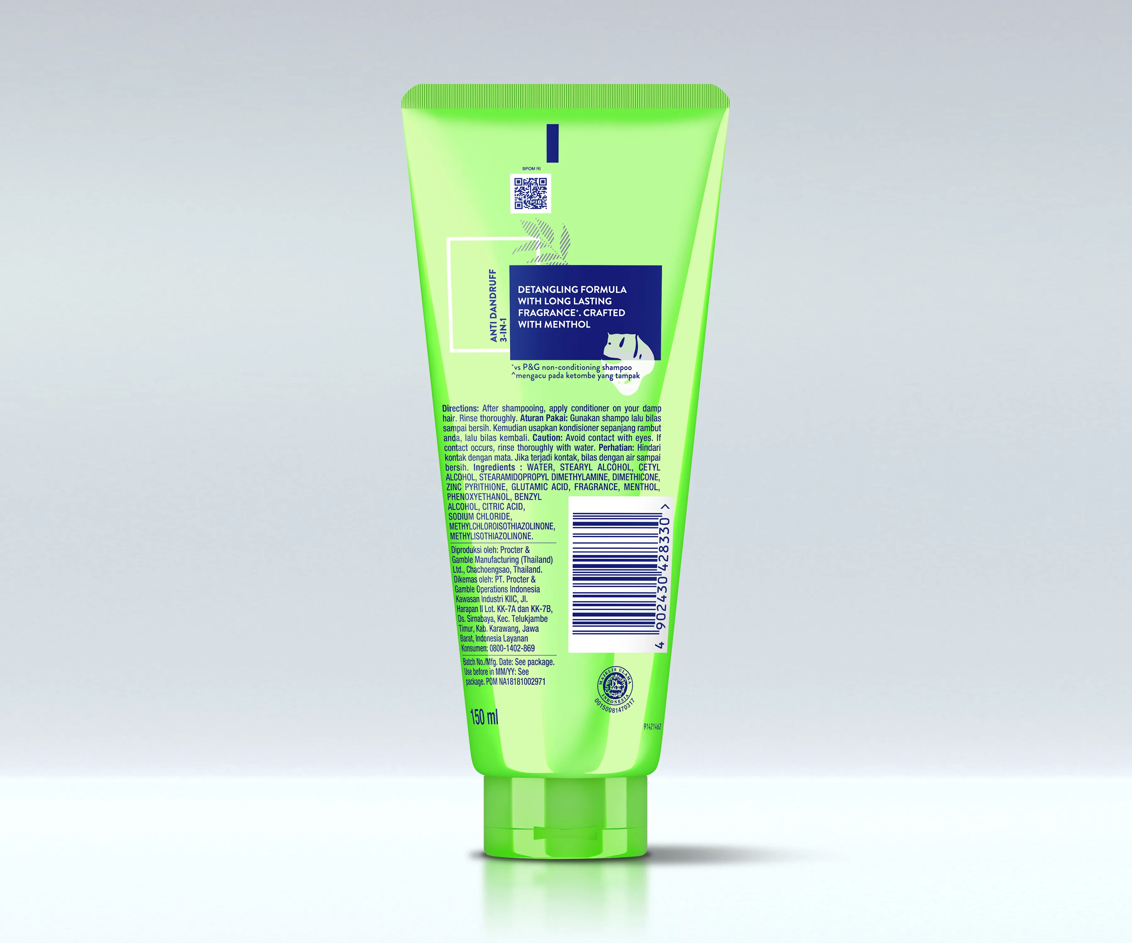 Bersukacitalah 3 in 1 kondisioner anti ketombe (160ml-kembali)