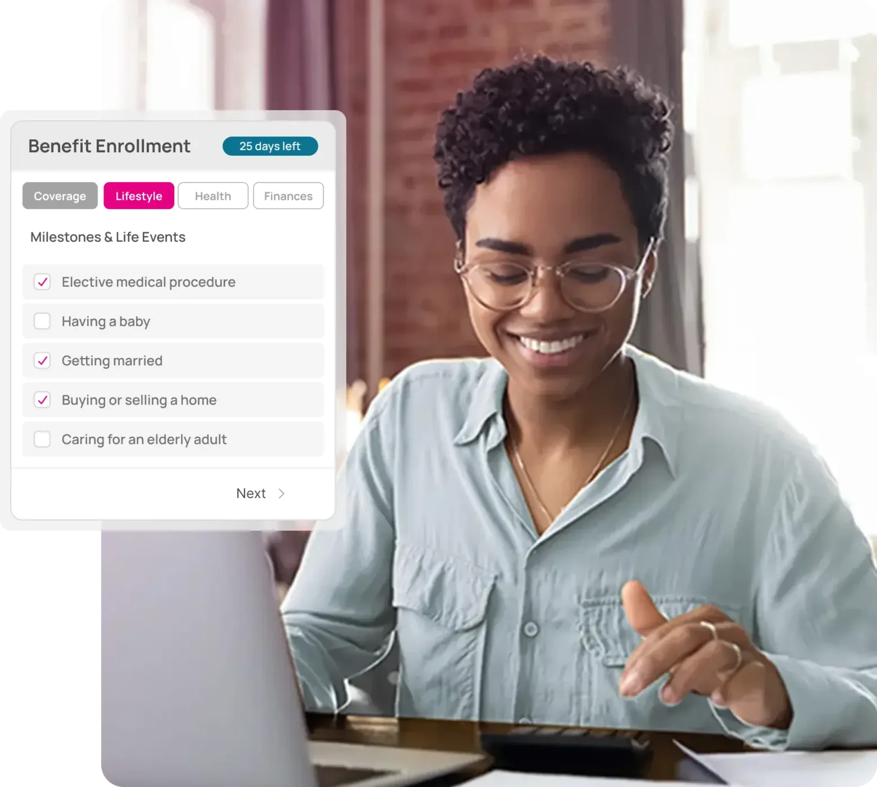 employee going through enrollment process