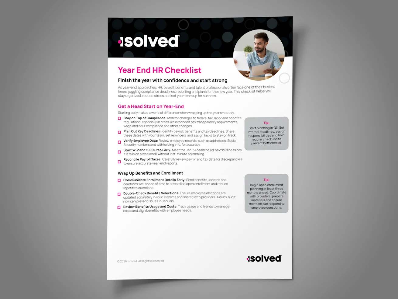 Year end HR checklist cover