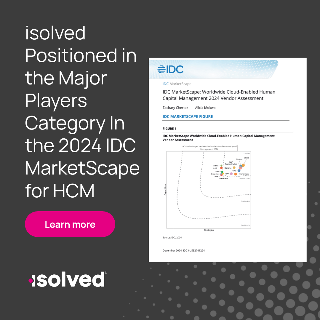 Payroll Solutions from isolved Recognized in IDC MarketScape Report ...