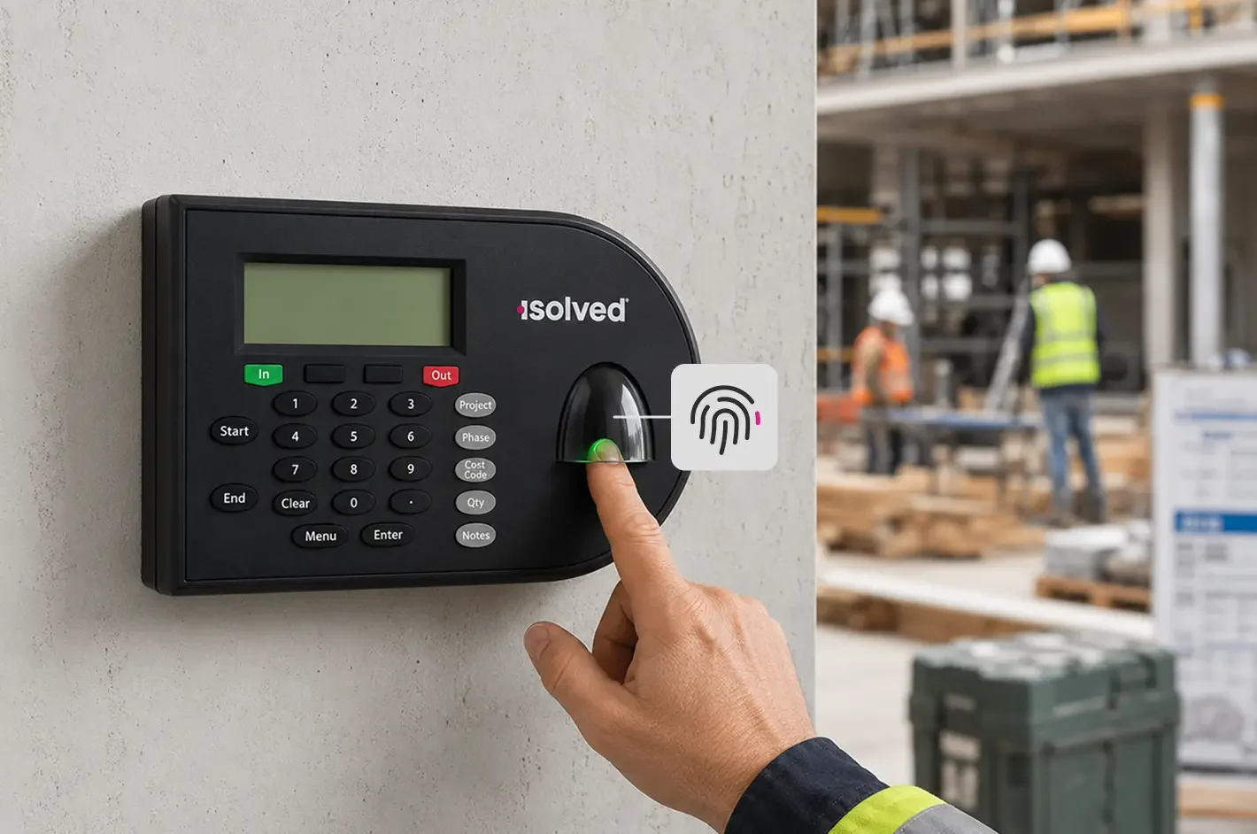 employee using velocity time clock