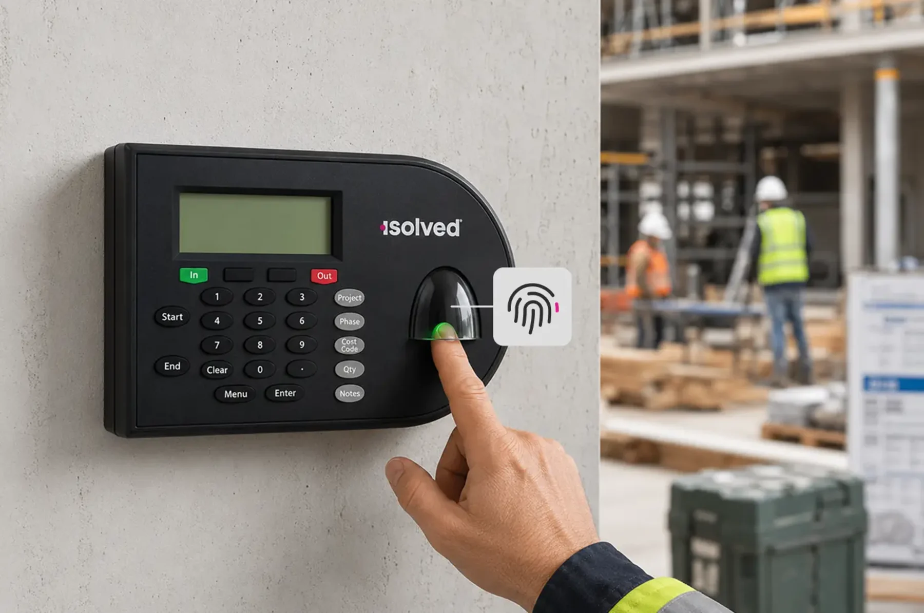 employee using velocity time clock