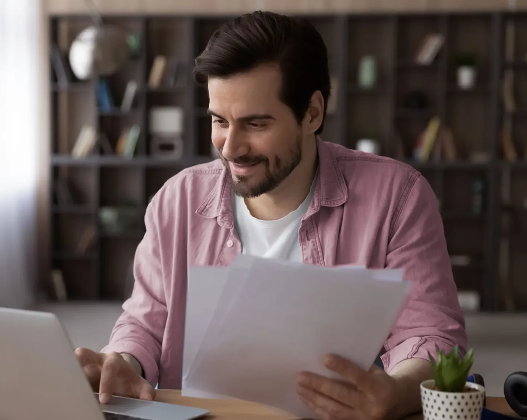 departed employee feeling happy and supported in his transition