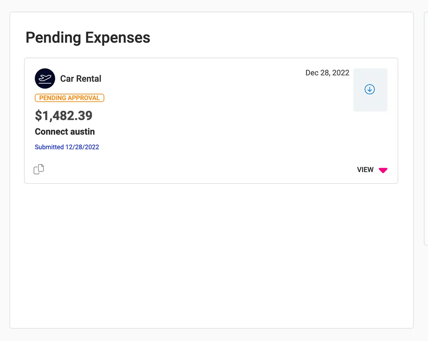 employee looking over expense reporting