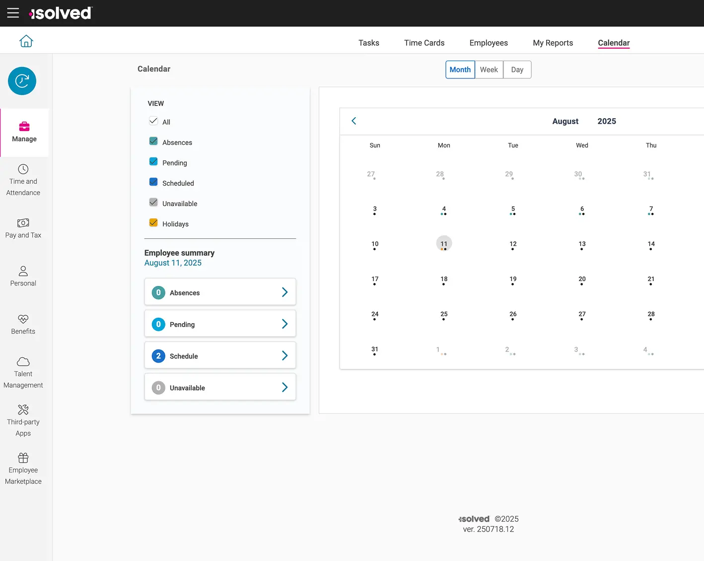screen of workforce sche