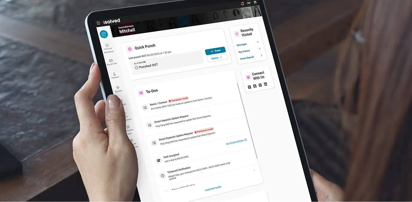 screen of on the go employee time tracking