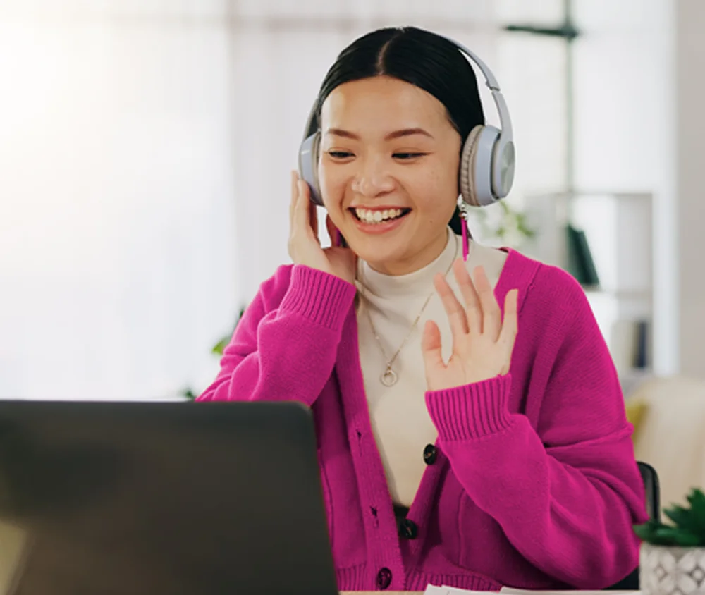 candidate interviewing through video for a job