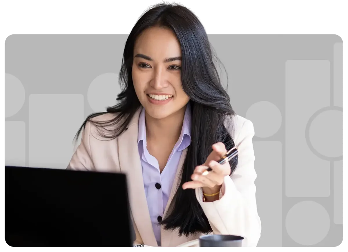 professional woman explaining information to client