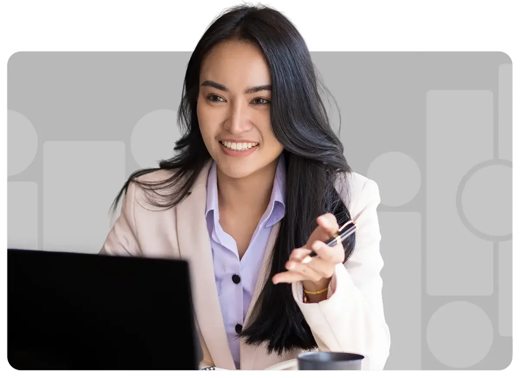 professional woman explaining information to client