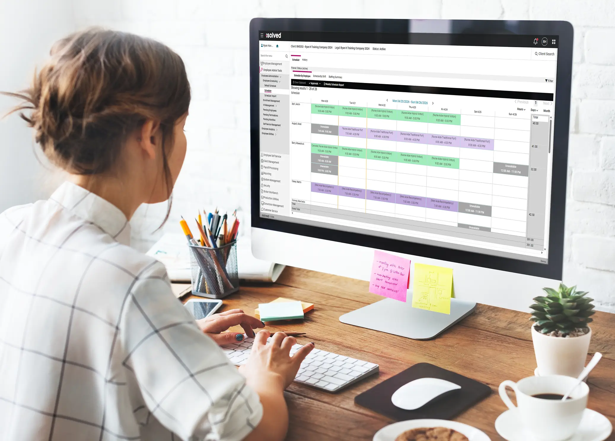 employee at business going over workload