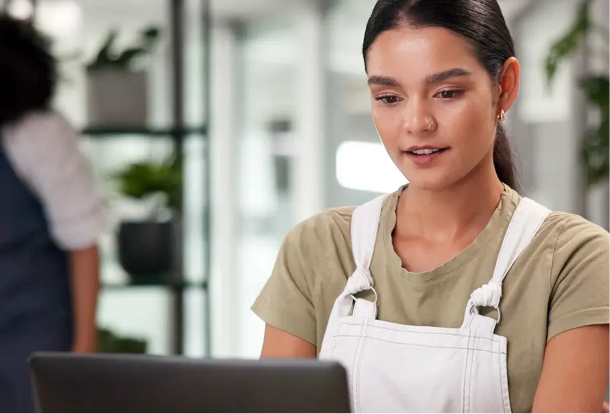 small business owner on laptop