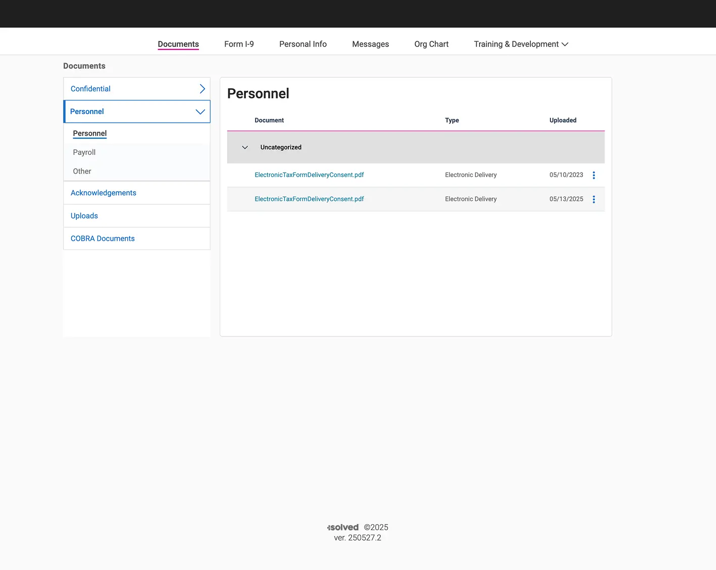 screen showing one page with critical resources