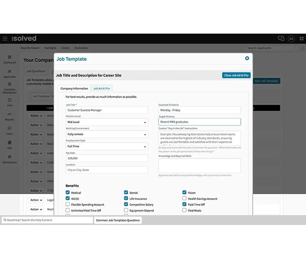 view of software on improving hiring efficiency