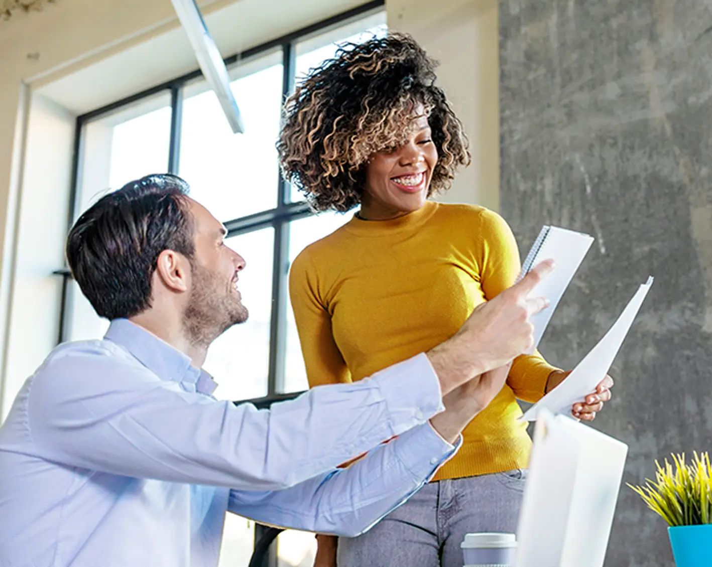 hr coworkers sharing success