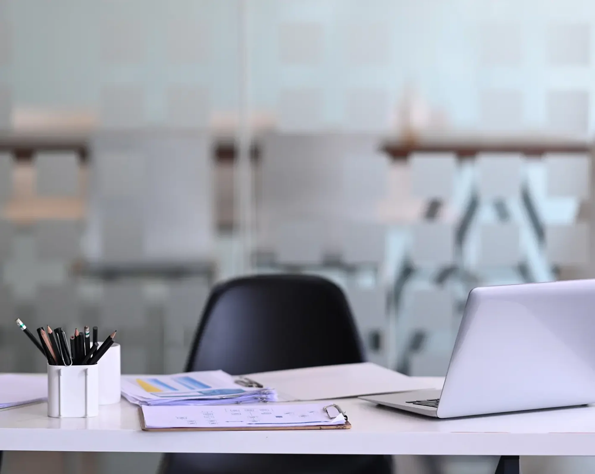 empty chair at an office