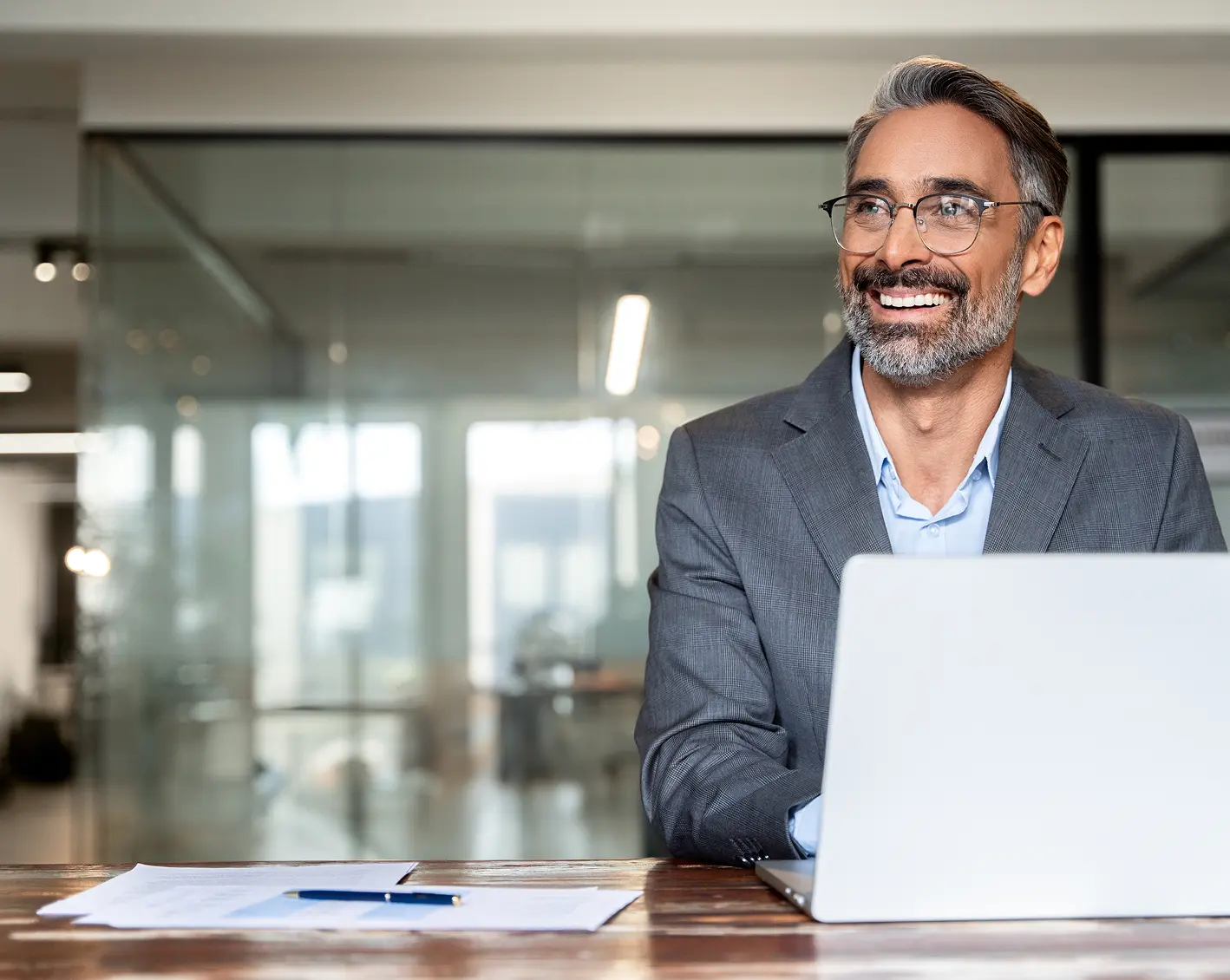 man in office happy about fsa