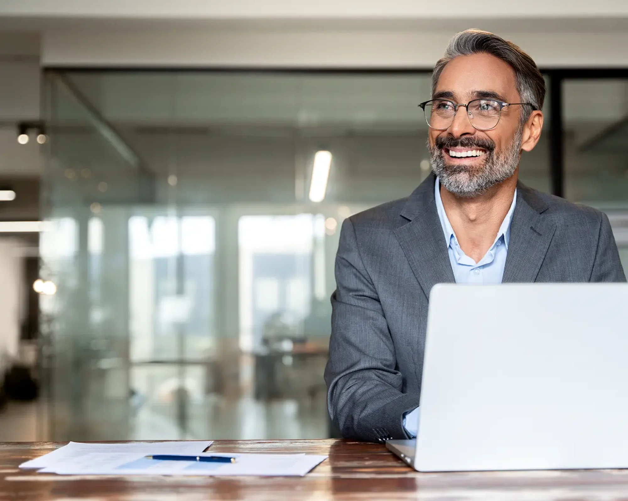 man in office happy about fsa