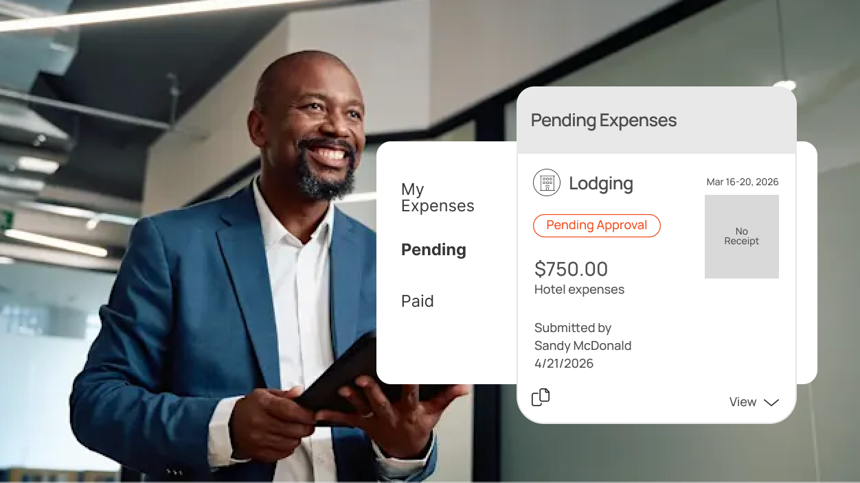 hr manager enjoying flexible expense management