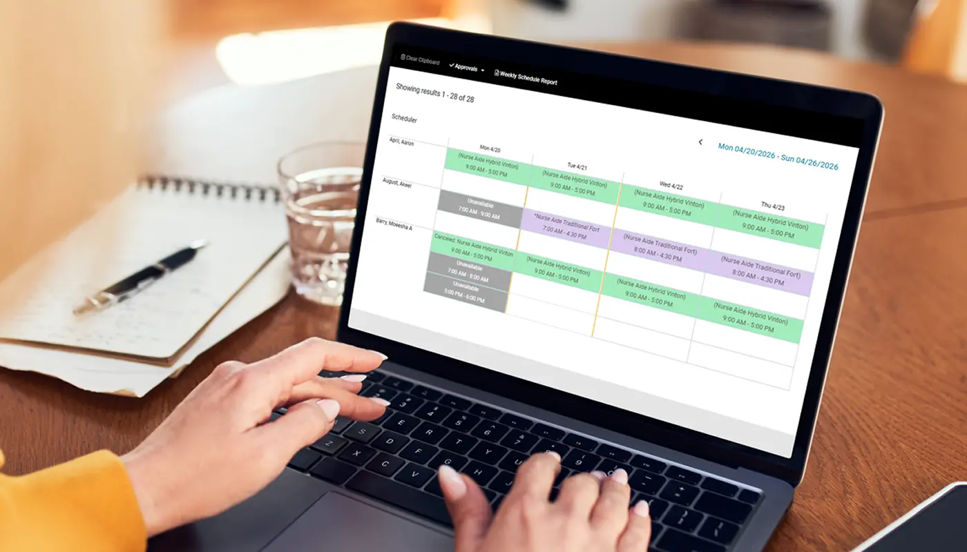 example of creating and communicating schedules