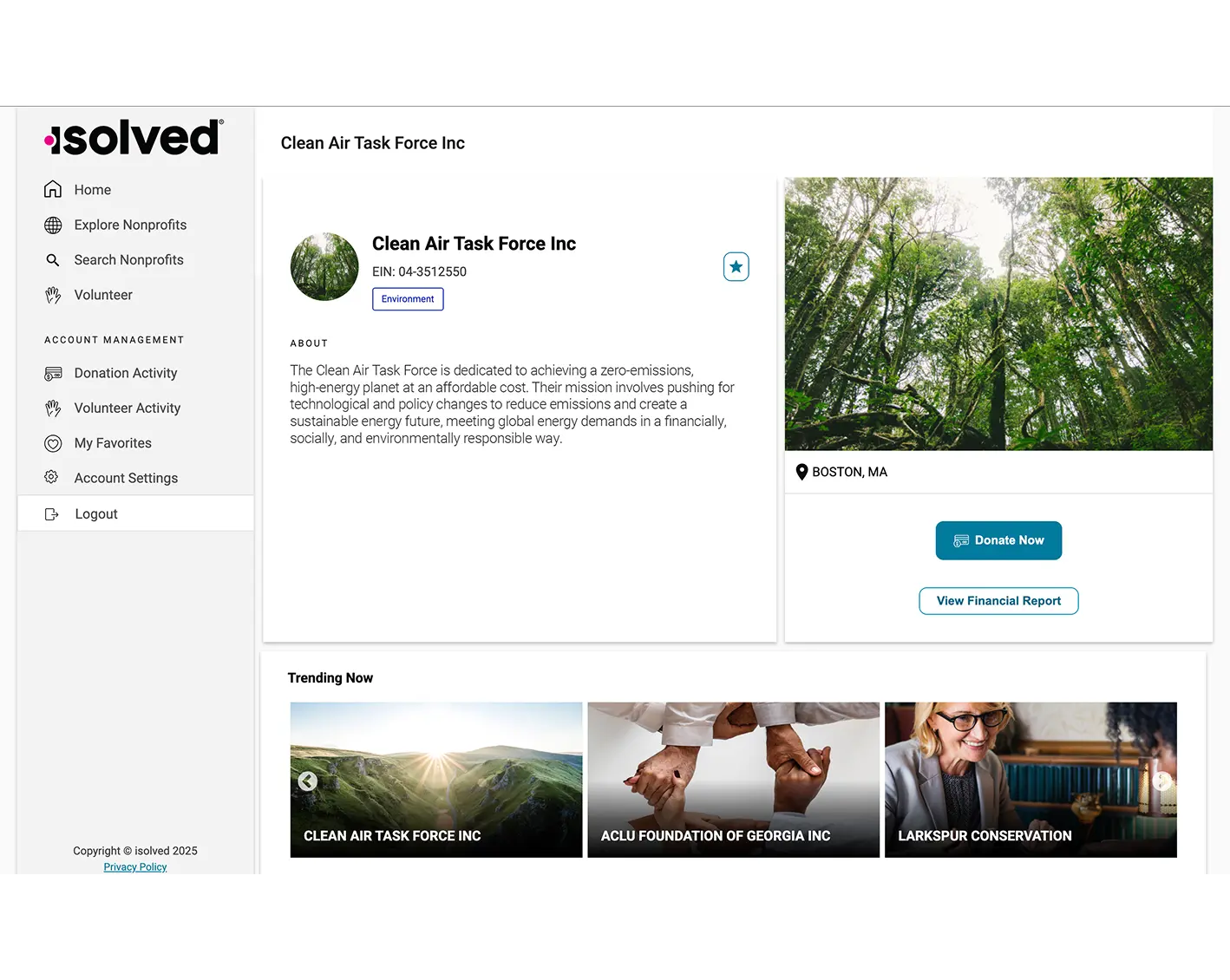 screen showing social responsibility