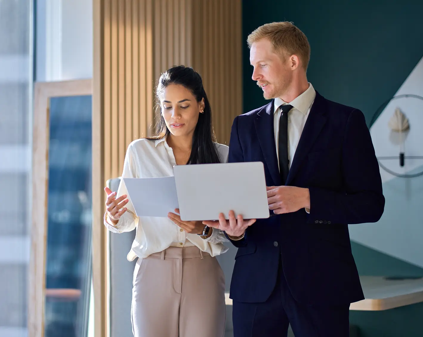 coworkers filing reports