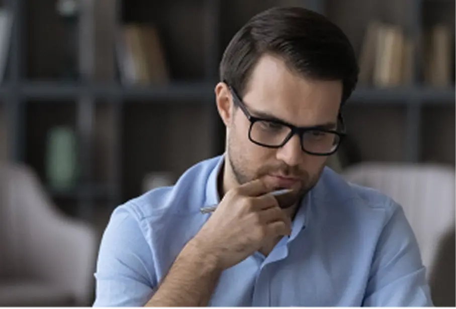 man looking over his flexible benefits account