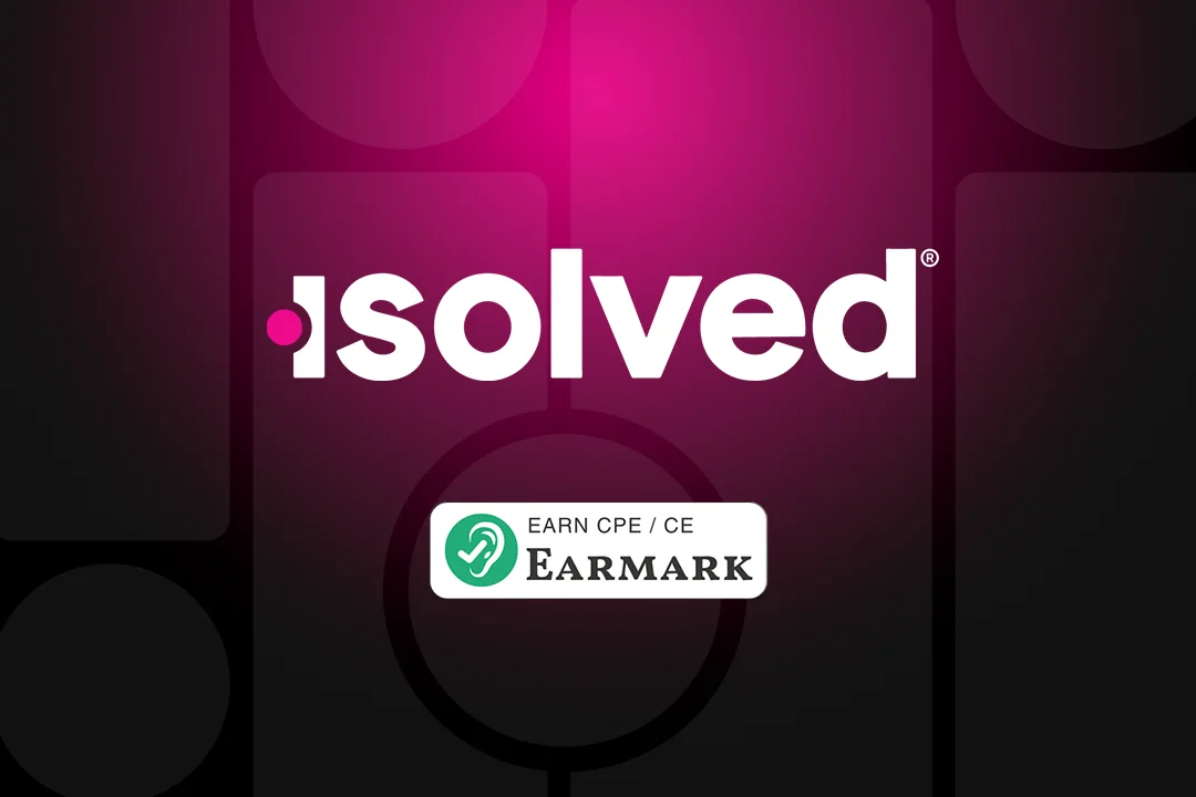 Earmark and isolved Webinar Logos