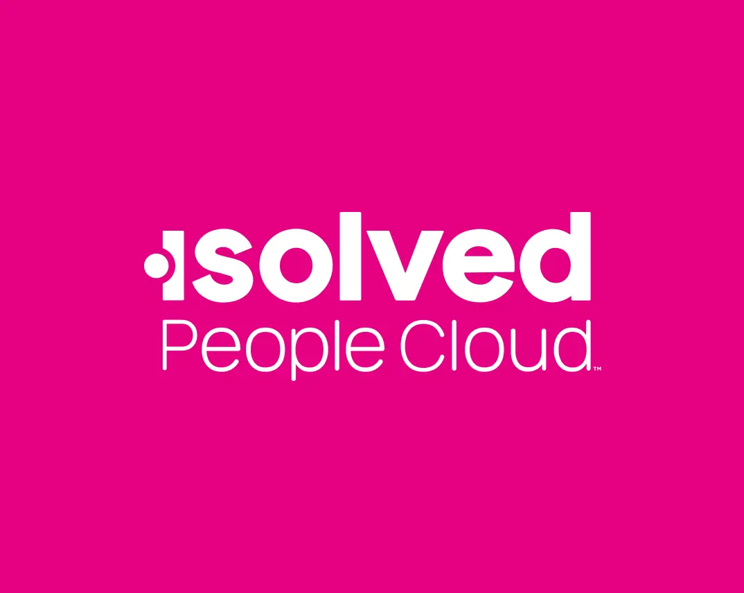 business people using isolved on tablet