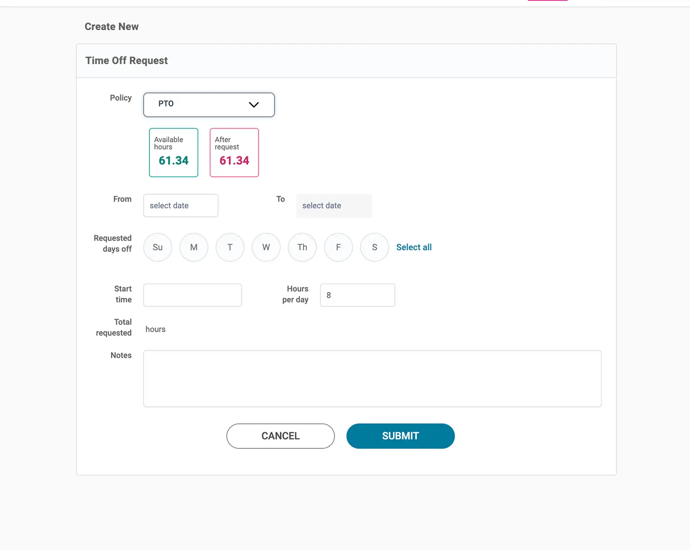 screen of workforce management tools