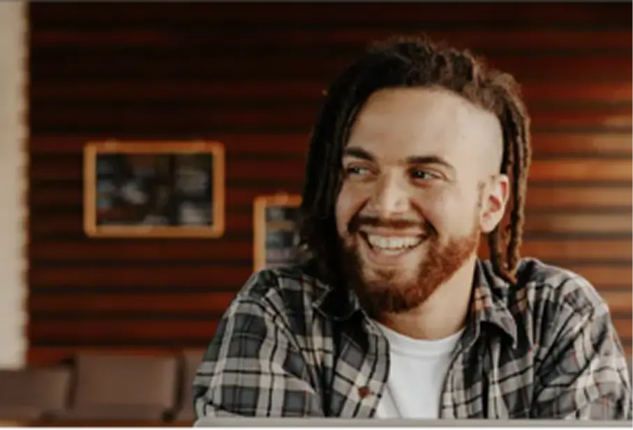 employee happy about benefits offered at company