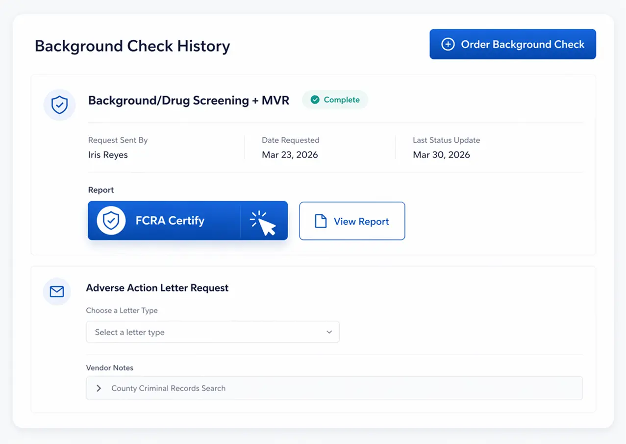 hiring manager checking for compliance