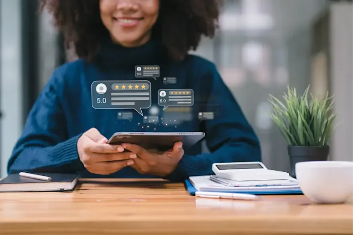 Image with a video play icon