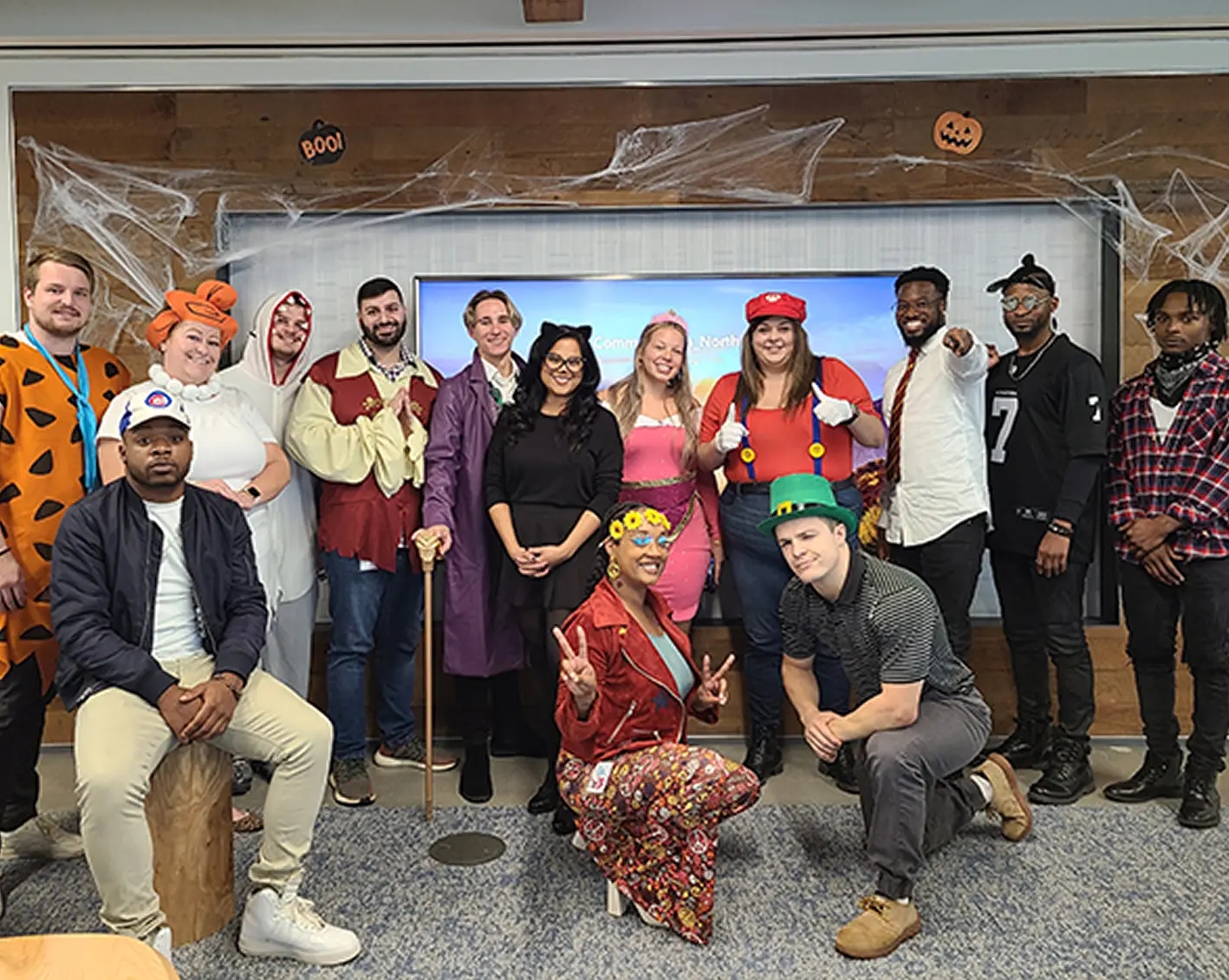 isolved employees dressed up for halloween