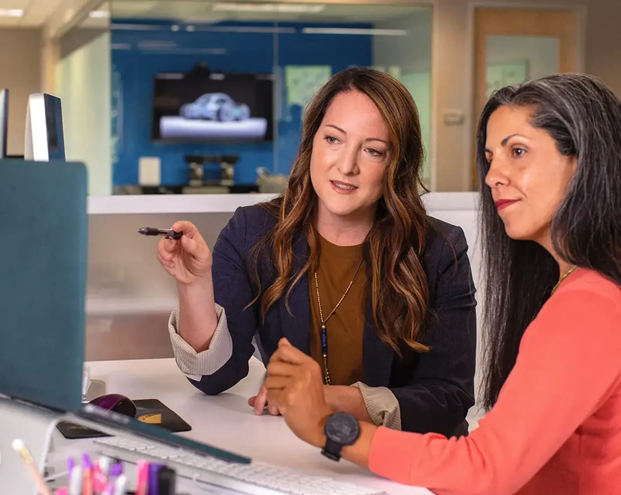 coworker sharing information about 401k plans