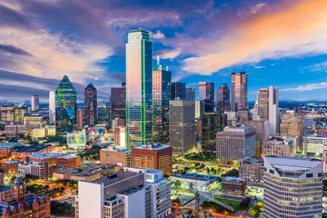 Aerial photograph of Dallas TX