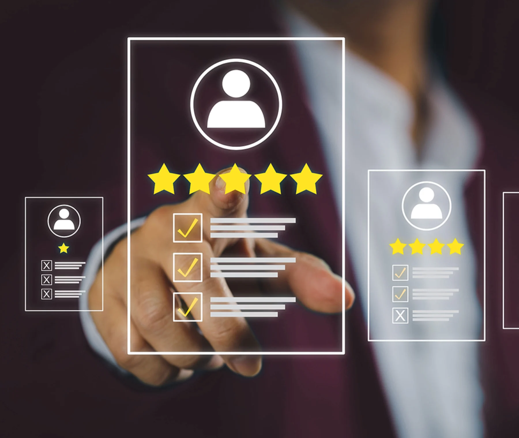 hr professional viewing candidate information