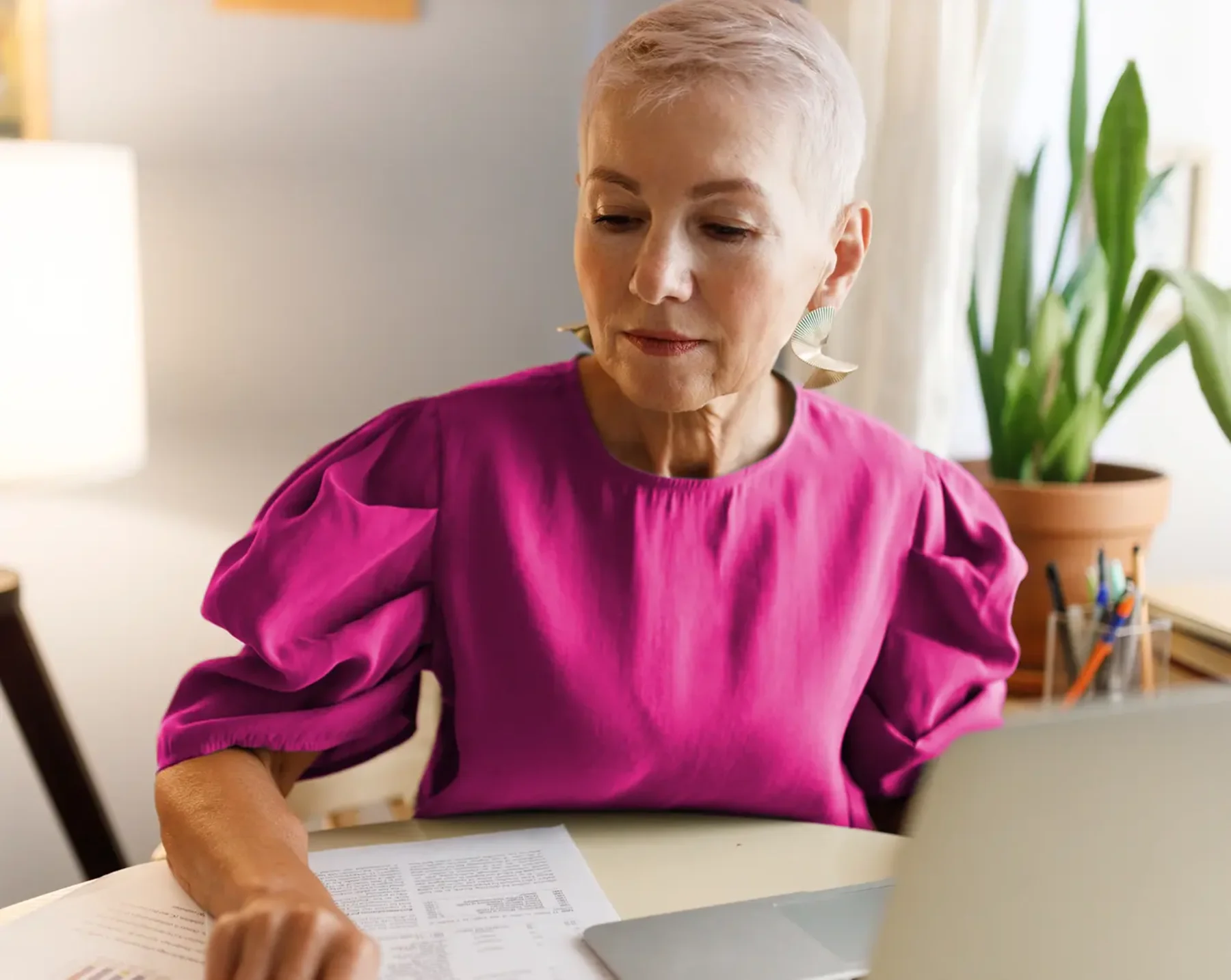 woman preparing for retirement future