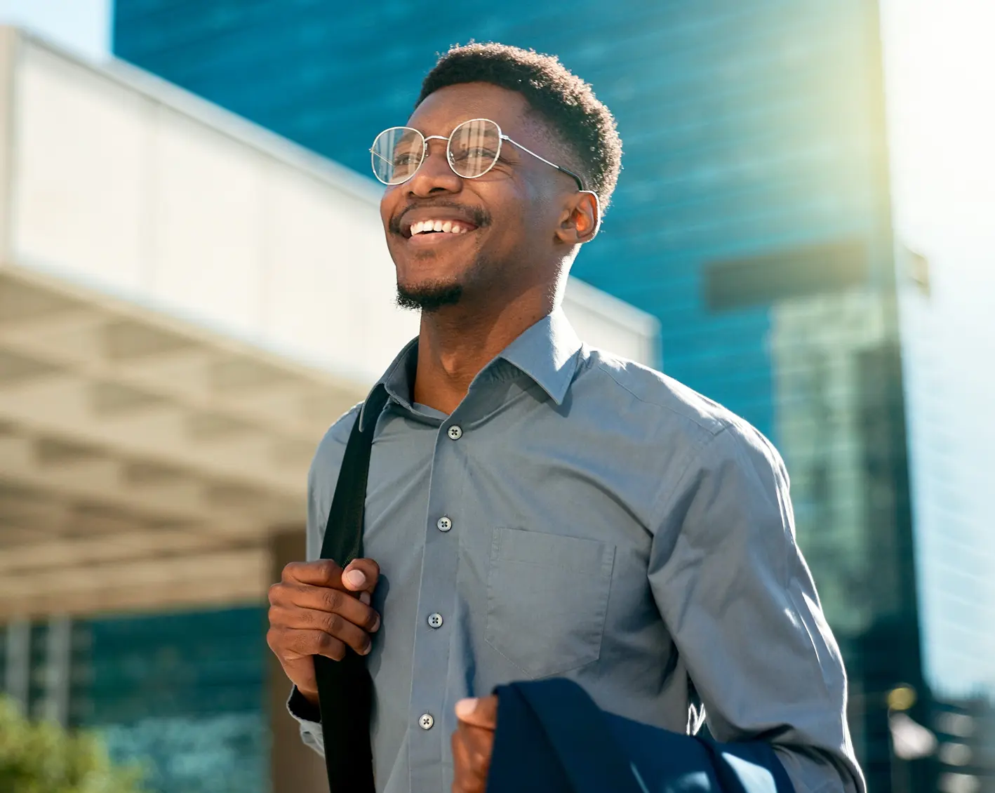 employee happy about going to work