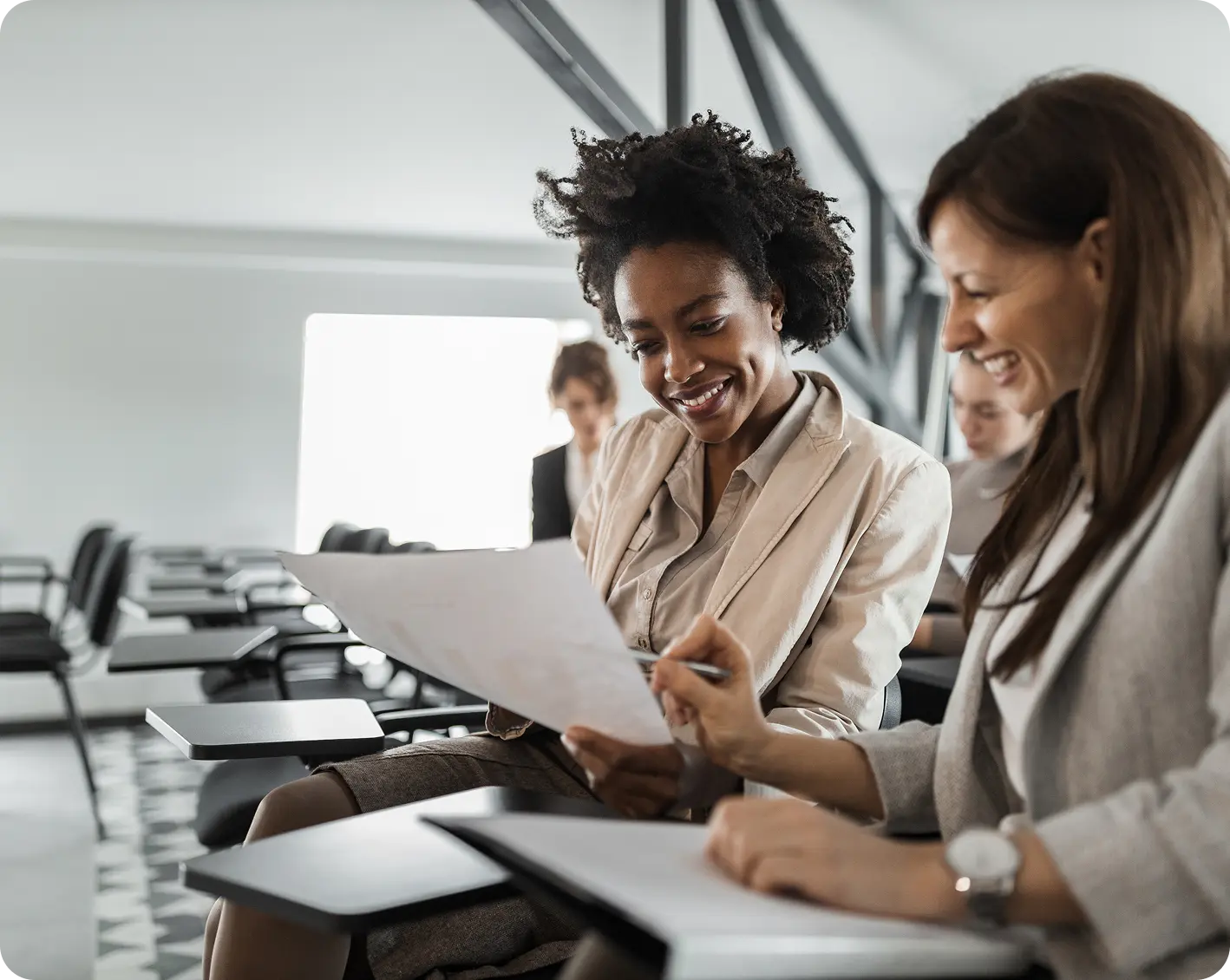 financial advisor looking over papers
