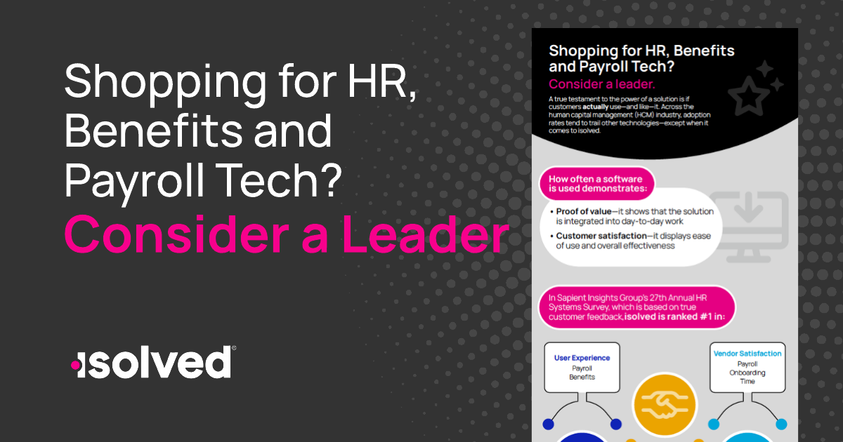 Best HR Technology: isolved Recognized #1 in Sapient Insight Group’s ...