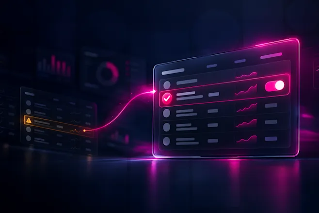 Neon computer screen graphic