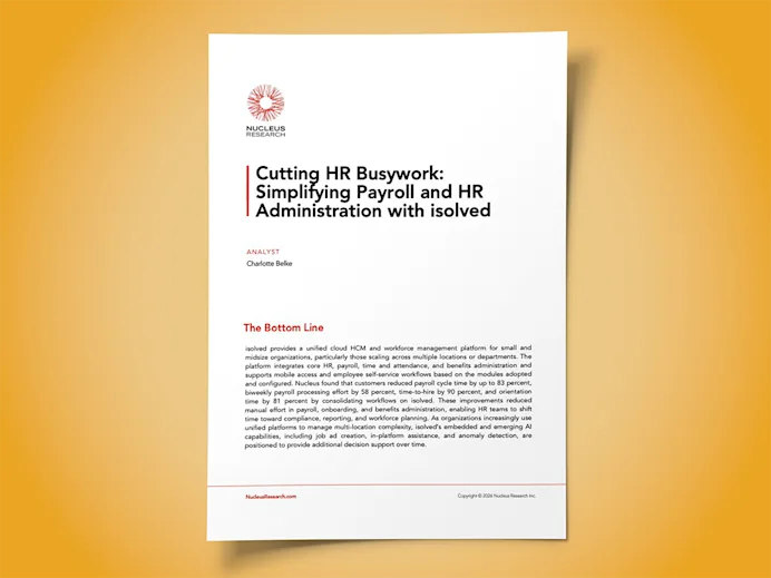 Nucleus Research - Cutting HR Busywork
