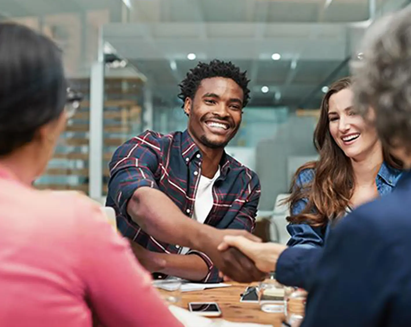 group of business people discussing lsa benefits