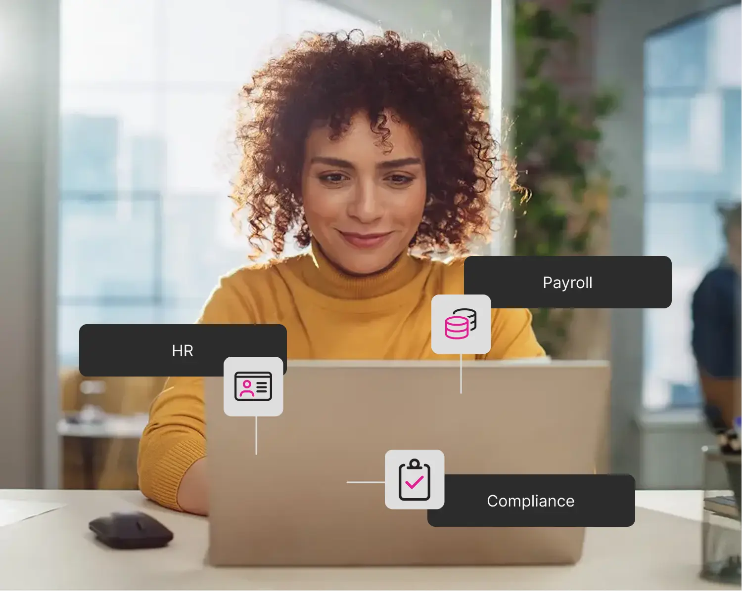 efficient woman complete company payroll