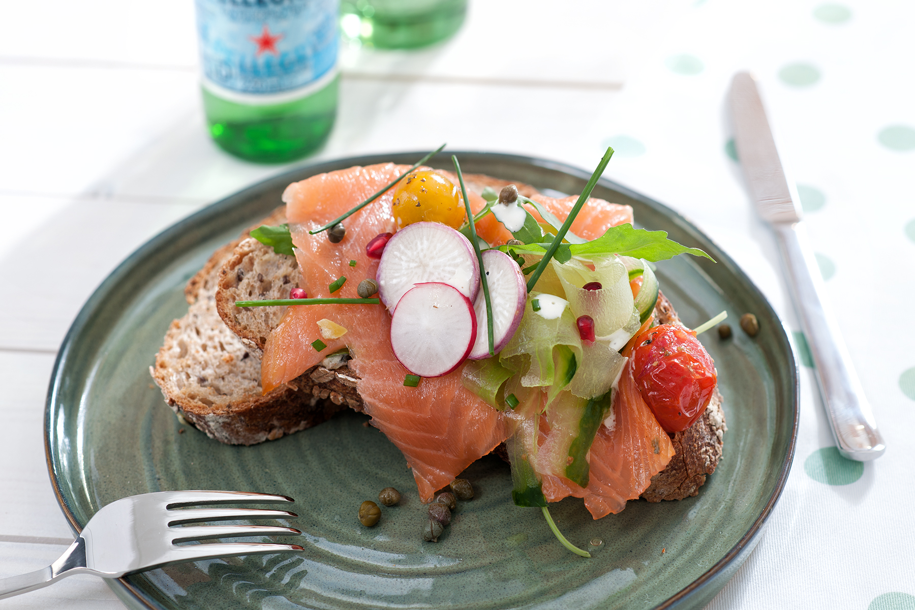 Sandwich gerookte zalm