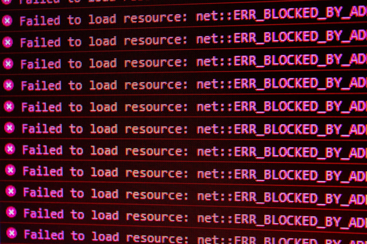 Lots of errors in browser showing on screen