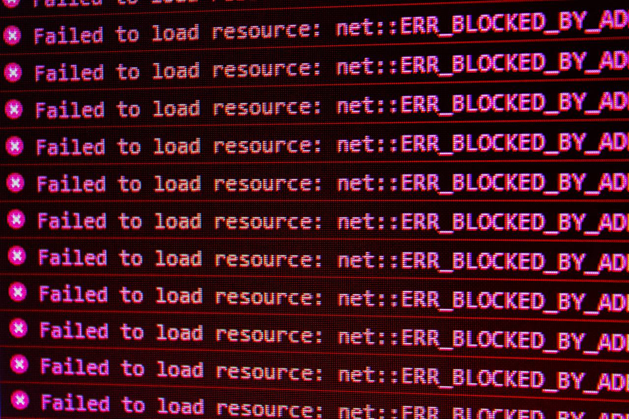 Lots of errors in browser showing on screen
